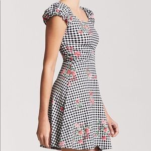 Floral Gingham Dress
